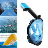 Maxbell Snorkel Mask Full Face Snorkeling Diving Mask Goggles Light Blue S M - Aladdin Shoppers