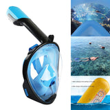 Maxbell Snorkel Mask Full Face Snorkeling Diving Mask Goggles Light Blue S M - Aladdin Shoppers