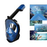 Maxbell Snorkel Mask Full Face Snorkeling Diving Mask Goggles Dark Blue X XL - Aladdin Shoppers