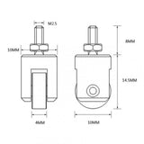 10xM2.5 Contact Point for Dial Indicator Digital Gaging Roller Depth Gauge Head