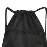 Maxbell 2xTravel Nylon Drawstring Bag Sack Beach Gym Backpack Shoes Bags Black