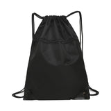 Maxbell 2xTravel Nylon Drawstring Bag Sack Beach Gym Backpack Shoes Bags Black