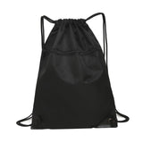 Maxbell 2xTravel Nylon Drawstring Bag Sack Beach Gym Backpack Shoes Bags Black