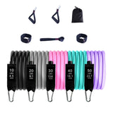 Maxbell Maxbell 11 Pcs Resistance Exercise Bands for Workout Tube Fitness Men Women Pilates