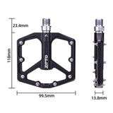 3 Pcs MTB Bicycle Pedals 9/16 Lightweight Sealed Bearing Flat Pedal