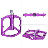 3 Pcs MTB Bicycle Pedals 9/16 Lightweight Sealed Bearing Flat Pedal