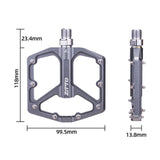 3 Pcs MTB Bicycle Pedals 9/16 Lightweight Sealed Bearing Flat Pedal
