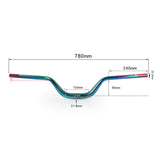 Maxbell 2Pieces Mountain Bike Handlebar 31.8mm Extra Long Riser Bar 780mm