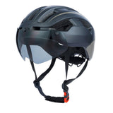 Maxbell Cycling Bicycle Bike Helmet With Visor Taillight Shockproof Gray - Aladdin Shoppers