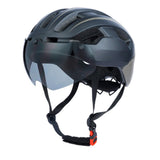 Maxbell Cycling Bicycle Bike Helmet With Visor Taillight Shockproof Gray - Aladdin Shoppers