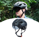 Maxbell Cycling Bicycle Bike Helmet With Visor Taillight Shockproof Gray - Aladdin Shoppers