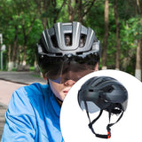 Maxbell Cycling Bicycle Bike Helmet With Visor Taillight Shockproof Gray - Aladdin Shoppers