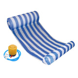 Maxbell Maxbell Water Hammock Floating Pool Loungers for Swimming Pool Dark Blue white