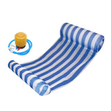 Maxbell Maxbell Water Hammock Floating Pool Loungers for Swimming Pool Dark Blue white