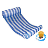 Maxbell Maxbell Water Hammock Floating Pool Loungers for Swimming Pool Dark Blue white