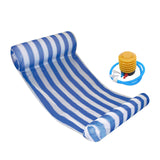 Maxbell Maxbell Water Hammock Floating Pool Loungers for Swimming Pool Dark Blue white