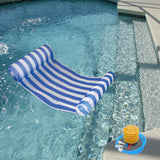 Maxbell Maxbell Water Hammock Floating Pool Loungers for Swimming Pool Dark Blue white