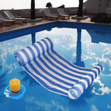 Maxbell Maxbell Water Hammock Floating Pool Loungers for Swimming Pool Dark Blue white