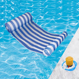 Maxbell Maxbell Water Hammock Floating Pool Loungers for Swimming Pool Dark Blue white