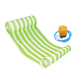 Maxbell Maxbell Water Hammock Floating Pool Loungers for Swimming Pool Green white