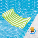 Maxbell Maxbell Water Hammock Floating Pool Loungers for Swimming Pool Green white