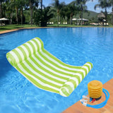 Maxbell Maxbell Water Hammock Floating Pool Loungers for Swimming Pool Green white