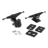 Maxbell Maxbell 1 Set Skateboard Trucks 6.25inch Riser Pads Bracket Mounting Longboard Decks Black