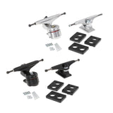 Maxbell Maxbell 1 Set Skateboard Trucks 6.25inch Riser Pads Bracket Mounting Longboard Decks Black