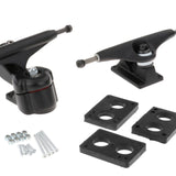 Maxbell Maxbell 1 Set Skateboard Trucks 6.25inch Riser Pads Bracket Mounting Longboard Decks Black