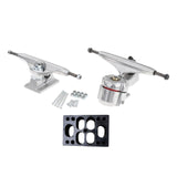 Maxbell Maxbell 1 Set Skateboard Trucks 6.25inch Riser Pads Bracket Mounting Longboard Decks Sliver