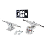 Maxbell Maxbell 1 Set Skateboard Trucks 6.25inch Riser Pads Bracket Mounting Longboard Decks Sliver