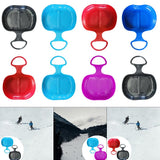 Maxbell Maxbell 2pcs Snow Sledges Toboggan Downhill Sliding Sledge Sleigh Pink Light Blue