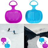 Maxbell Maxbell 2pcs Snow Sledges Toboggan Downhill Sliding Sledge Sleigh Pink Light Blue