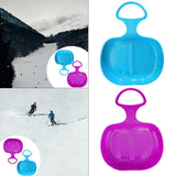 Maxbell Maxbell 2pcs Snow Sledges Toboggan Downhill Sliding Sledge Sleigh Pink Light Blue