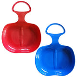 Maxbell Maxbell 2pcs Snow Sledges Toboggan Downhill Sliding Sledge Sleigh Red Blue