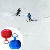 Maxbell Maxbell 2pcs Snow Sledges Toboggan Downhill Sliding Sledge Sleigh Red Blue