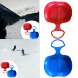 Maxbell Maxbell 2pcs Snow Sledges Toboggan Downhill Sliding Sledge Sleigh Red Blue