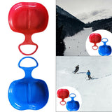 Maxbell Maxbell 2pcs Snow Sledges Toboggan Downhill Sliding Sledge Sleigh Red Blue