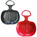 Maxbell Maxbell 2pcs Snow Sledges Toboggan Downhill Sliding Sledge Sleigh Red Black