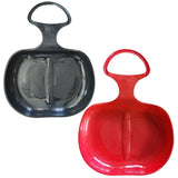 Maxbell Maxbell 2pcs Snow Sledges Toboggan Downhill Sliding Sledge Sleigh Red Black