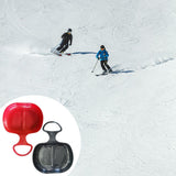 Maxbell Maxbell 2pcs Snow Sledges Toboggan Downhill Sliding Sledge Sleigh Red Black