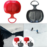 Maxbell Maxbell 2pcs Snow Sledges Toboggan Downhill Sliding Sledge Sleigh Red Black
