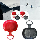 Maxbell Maxbell 2pcs Snow Sledges Toboggan Downhill Sliding Sledge Sleigh Red Black