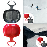 Maxbell Maxbell 2pcs Snow Sledges Toboggan Downhill Sliding Sledge Sleigh Red Black