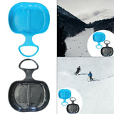 Maxbell Maxbell 2pcs Snow Sledges Toboggan Downhill Sliding Sledge Sleigh Light Blue Black