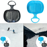 Maxbell Maxbell 2pcs Snow Sledges Toboggan Downhill Sliding Sledge Sleigh Light Blue Black