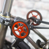 Maxbell Maxbell Folding Bike Easy Wheels Extension Rod for Brompton Bike Gold red
