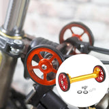 Maxbell Maxbell Folding Bike Easy Wheels Extension Rod for Brompton Bike Gold red