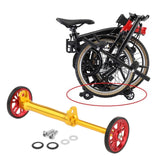 Maxbell Maxbell Folding Bike Easy Wheels Extension Rod for Brompton Bike Gold red