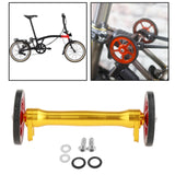 Maxbell Maxbell Folding Bike Easy Wheels Extension Rod for Brompton Bike Gold red